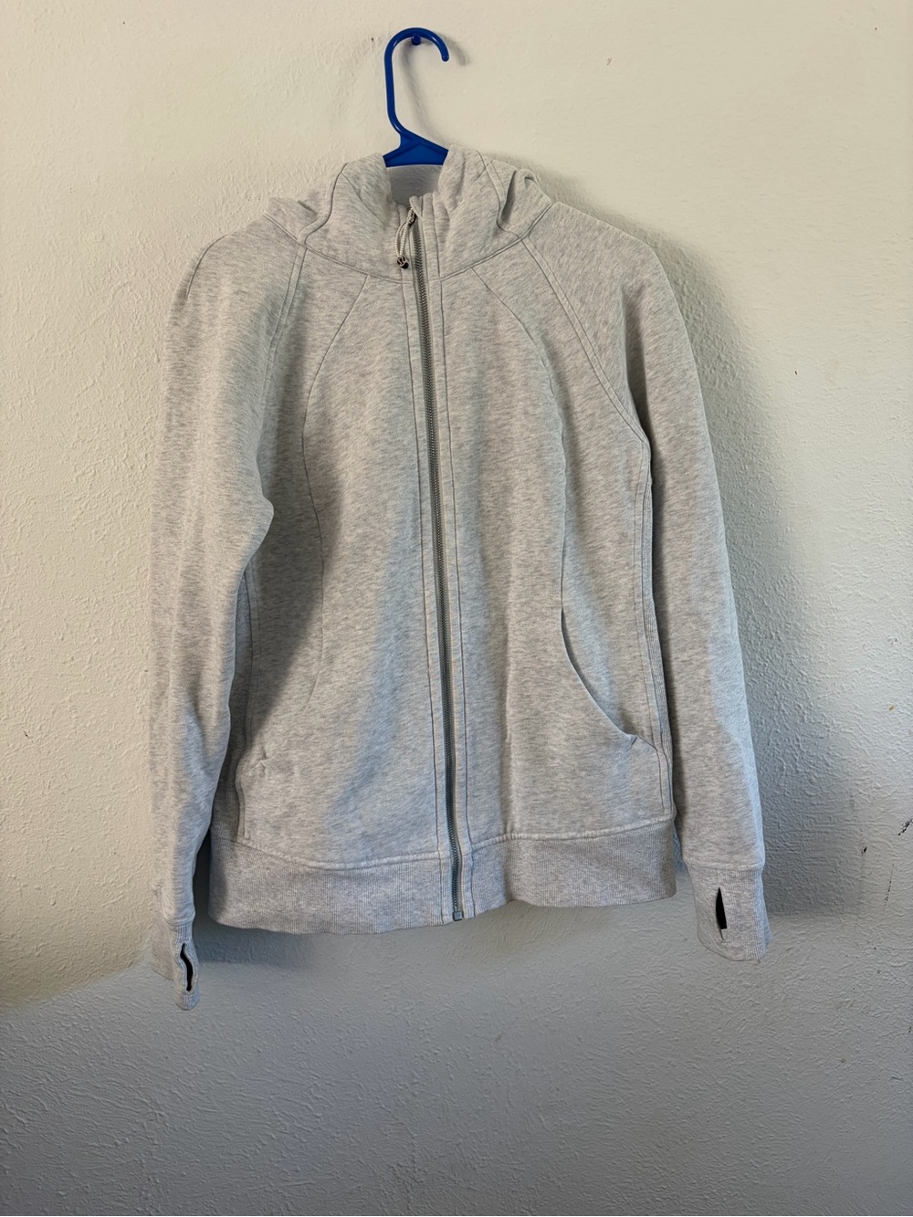 lululemon athletica Light Gray Full-Zip Hoodie